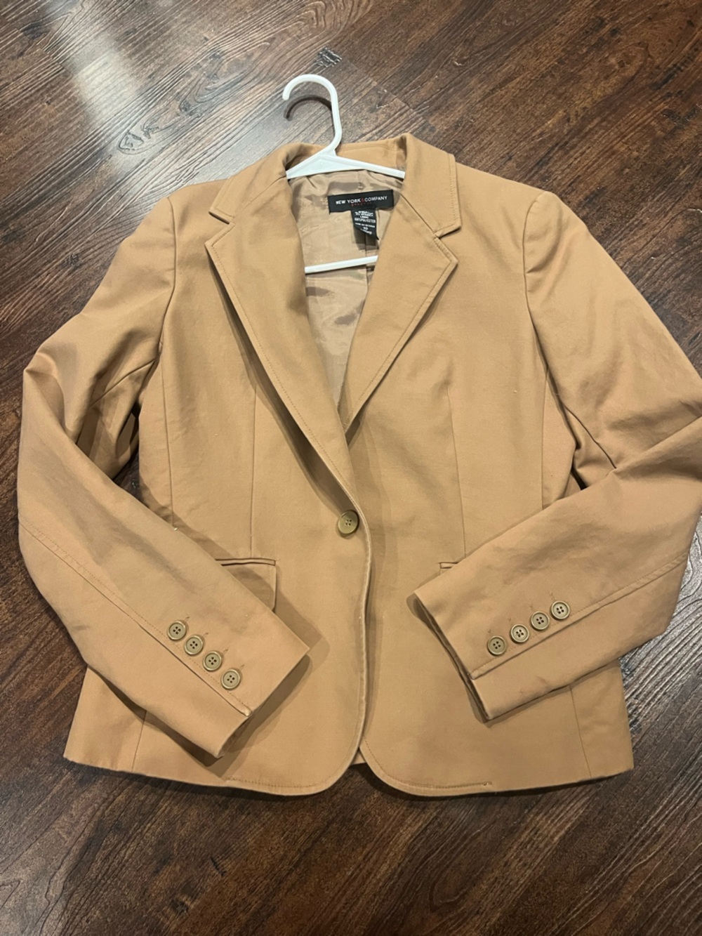 New York & Company Camel Pea Coat Blazer